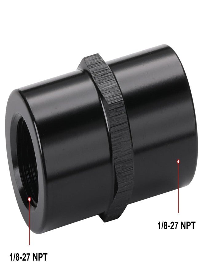 Podavelle 1/8 NPT Female to 1/8 NPT Female Coupler Fitting Adapter Straight Aluminum Black - Image 2